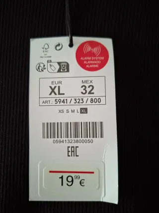 Vestido Negro Lefties Talla XL