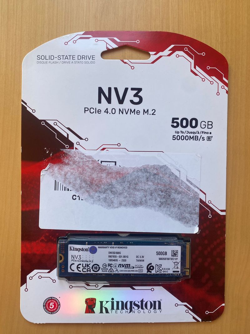 SSD NVMe Kingston NV3 500GB PCIe 4.0