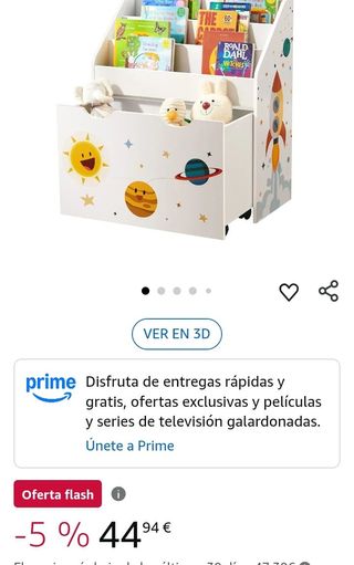 SONGMICS Estantería de Juguetes con 3 Compartiment