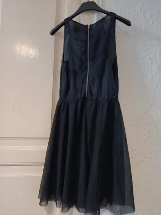 Vestido tul Bershka negro talla S
