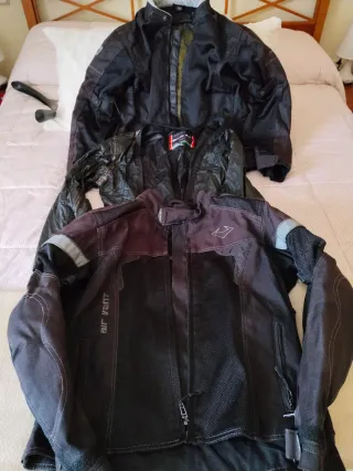 Chaqueta Motoarmure Azul y Negra