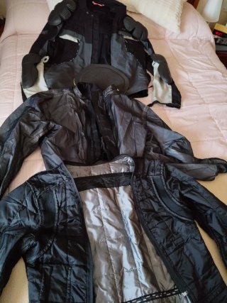 Chaqueta Motoarmure Azul y Negra talla L