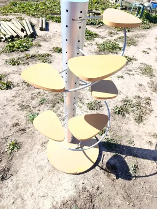 Estantería mostrador metal y madera