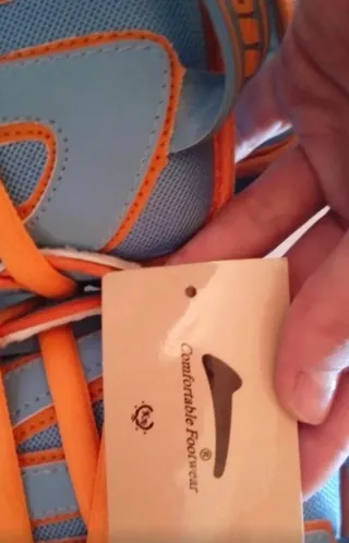 Zapatillas Air Cross Azul/Naranja Talla 40