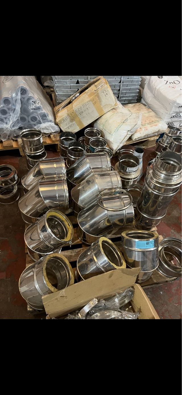 Tubo chimenea acero estufa pellets