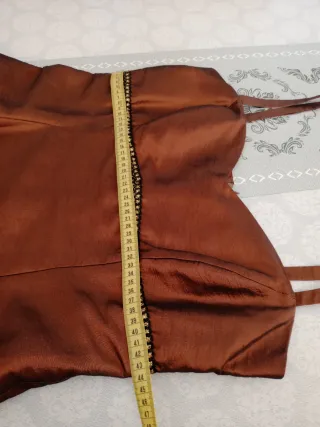 Vestido fiesta TOSSAL marrón