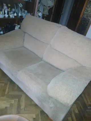 Conjunto Sofás 3+2 plazas tela beige