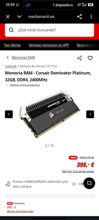 Corsair Dominator Platinum 32GB (2x16GB) DDR4