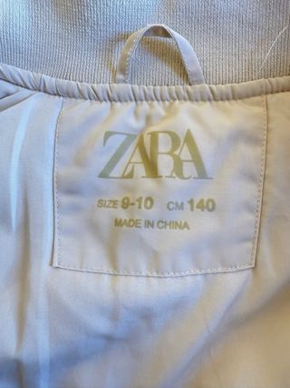 Chaqueta Zara acolchada niña beige Talla 9-10 (140