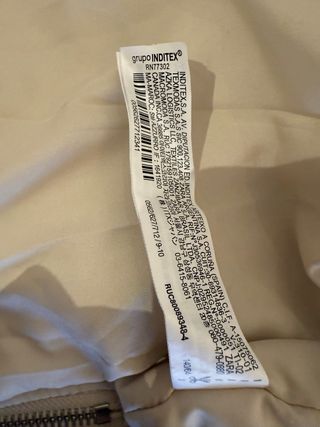 Chaqueta Zara acolchada niña beige Talla 9-10 (140