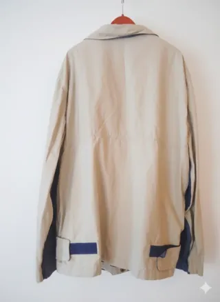 Giacca uomo vintage beige/blu taglia M