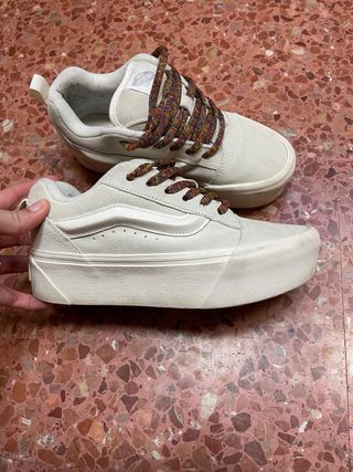 Vans plataforma beige multicolor
