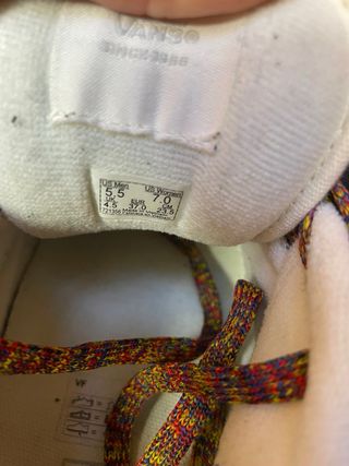 Vans plataforma beige multicolor