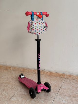 Patinete Micro Maxi Infantil Rosa y Negro