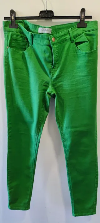 Pantalones Zara Trafaluc Mujer Verdes