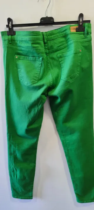 Pantalones Zara Trafaluc Mujer Verdes