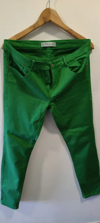 Pantalones Zara Trafaluc Mujer Verdes