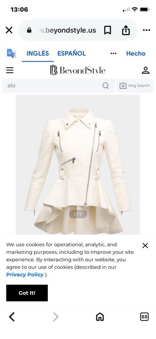 Chaqueta Beige Talla M/L