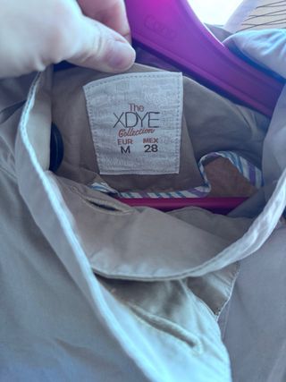 Gabardina trench corta mujer beige