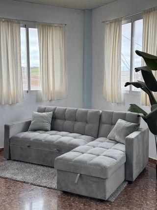 Nuevo sofa cama con chaiselongue + arcon