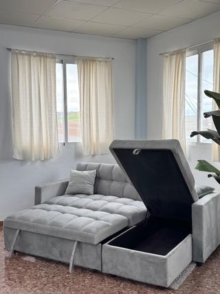 Nuevo sofa cama con chaiselongue + arcon
