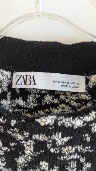 Top Zara Negro y Blanco
