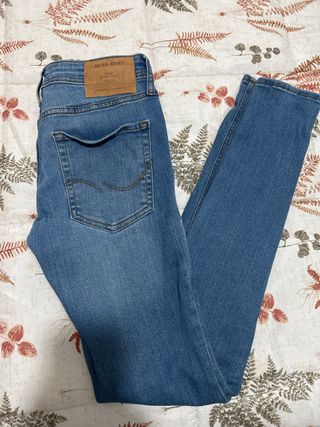 Pantalón vaquero pitillo Jack & Jones azul
