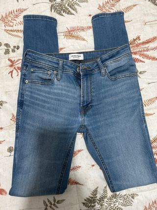 Pantalón vaquero pitillo Jack & Jones azul