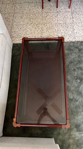 Mesa de centro madera y cristal