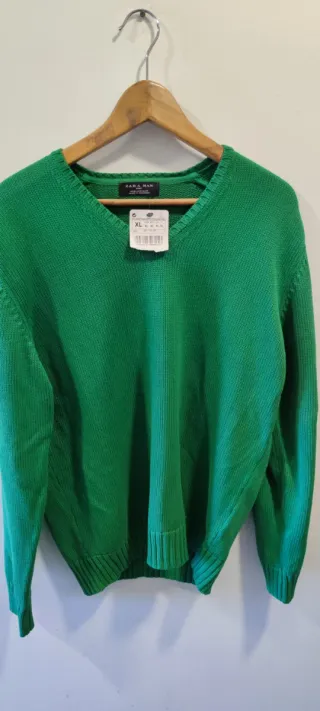 Jersey Zara Man Verde Talla XL