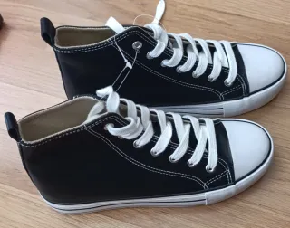 Zapatillas Converse Talla 38 Negras polipiel