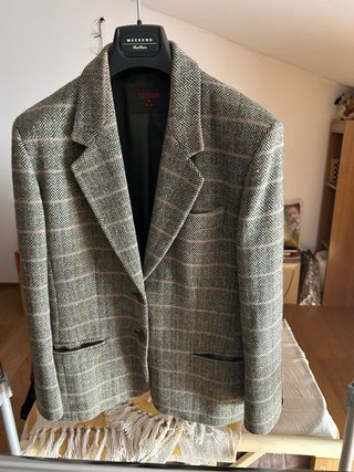 Giacca Gerani spigato beige/verde