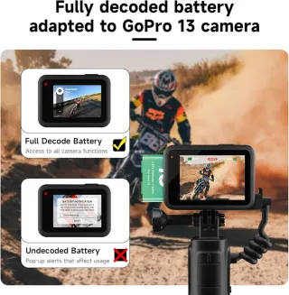 2 Baterías GoPro Hero 13 2400mAh