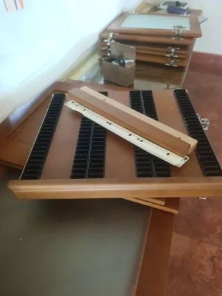 Mueble para CDs con guías Madera maciza