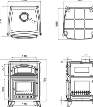 Estufa Leña Antares  Horno