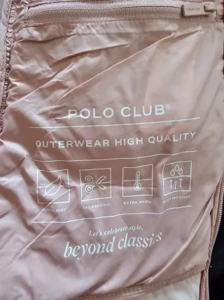 Chaqueta Polo Club ultralight rosa Talla S