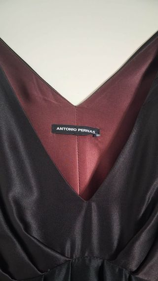 Vestido largo satén degradado fiesta/boda.