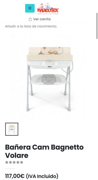Bañera cambiador CAM para bebé