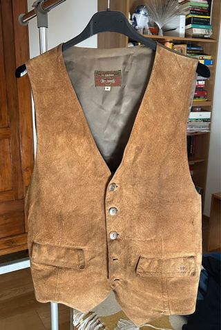 Gilet in pelle scamosciata Ten Yards taglia M