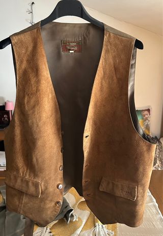 Gilet in pelle scamosciata Ten Yards taglia M