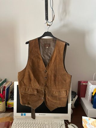 Gilet in pelle scamosciata Ten Yards taglia M