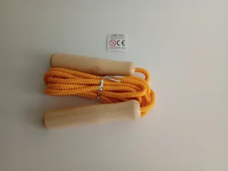 Cuerda de saltar madera naranja