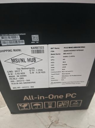 PC All-in-One MSI Windows Intel Negro