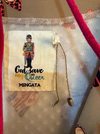 Vestido largo estampado .