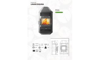 Estufa de leña  esquina 10.6Kw Nueva AST1005