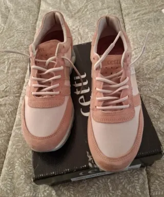 Zapatillas Cetti Mujer Beige/Rosa