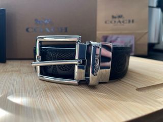 Cinturon Coach Reversible Signature Negra/Marrón