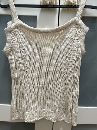 Top punto Caramelo beige talla S