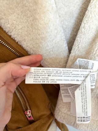 Cazadora Zara Ante Marrón Forro Borreguito