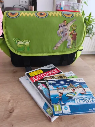 Nintendo Wii Negra con Juegos y Accesorios